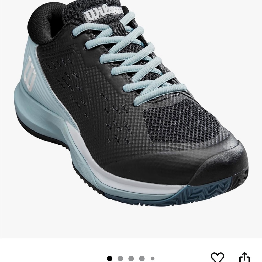 Wilson Black and Light Blue Athletic Shoes